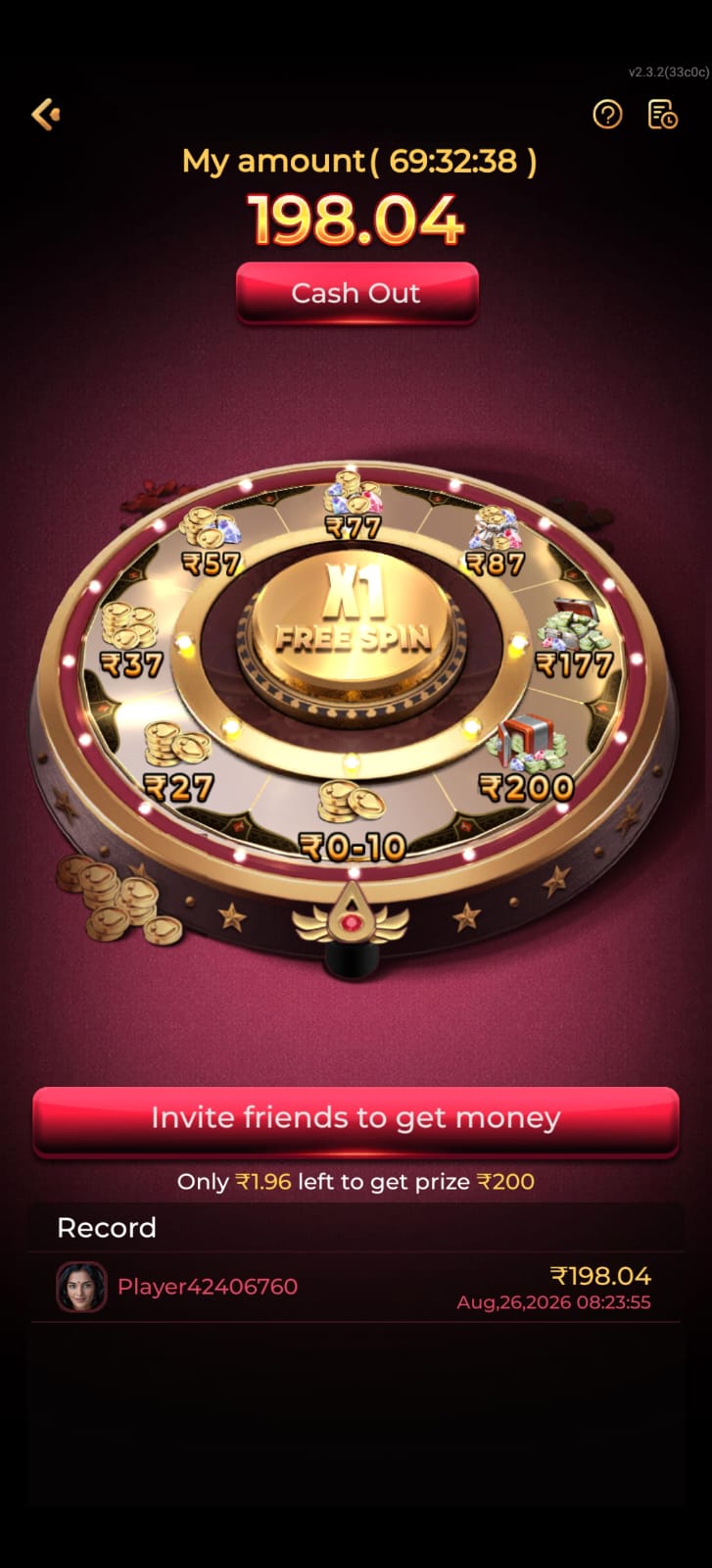 MPL Game free spin reward wheel